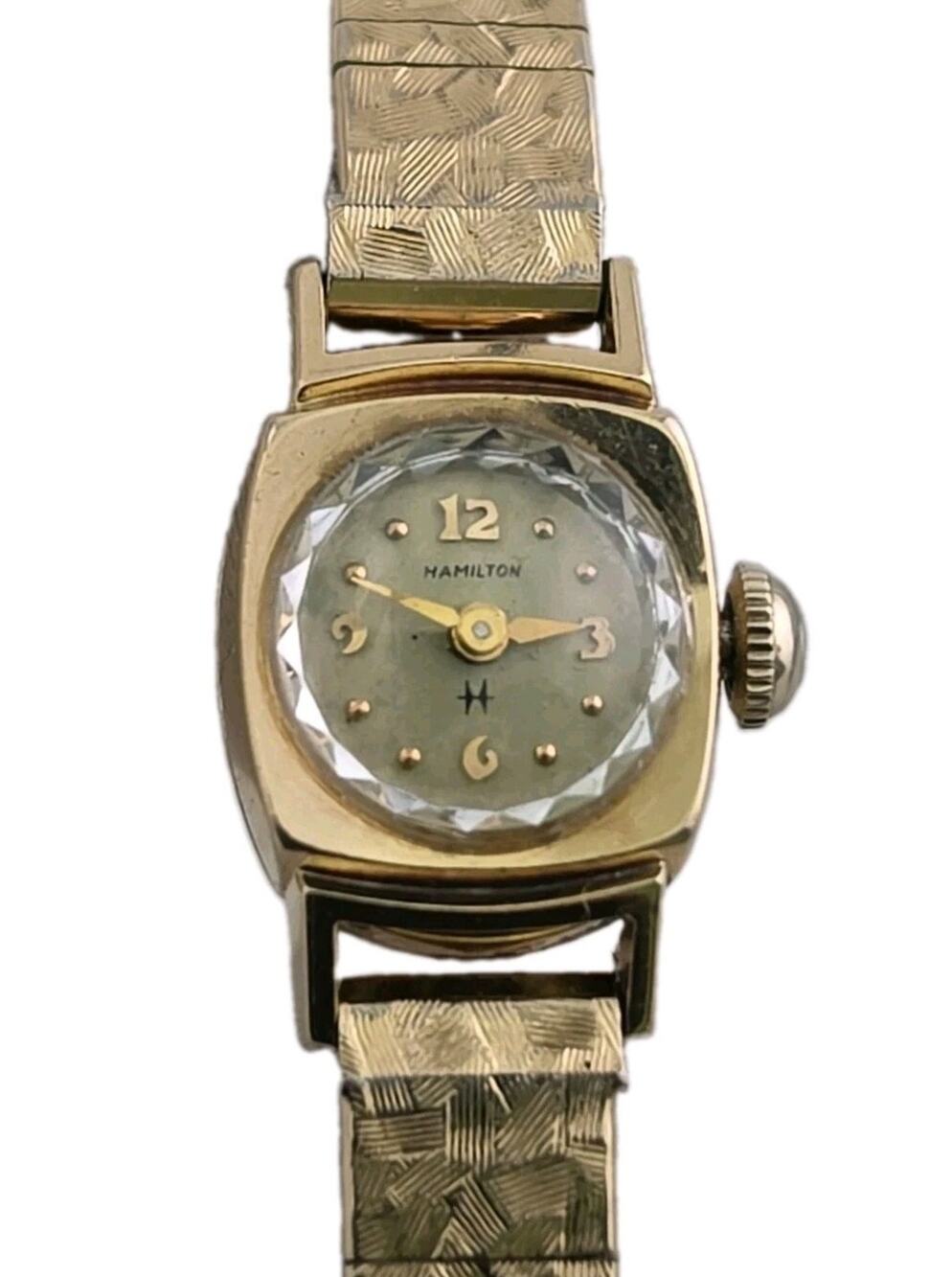 Vintage 60s Lady Hamilton 10K Gold Filled 17J Cal 780 Movement Cocktail Watch
